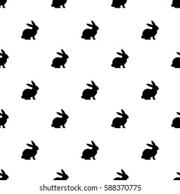 Seamless Rabbit Pattern To Easter Holiday.
Vector Illustration