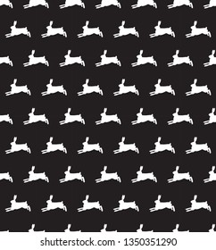 Seamless rabbit pattern to Easter holiday.Vector illustration