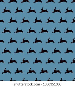 Seamless rabbit pattern to Easter holiday.Vector illustration