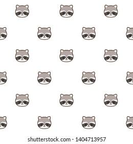 Seamless raccoon pattern. raccoon background.