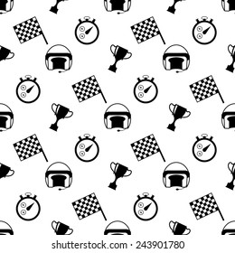 Seamless racing pattern. Vector eps10