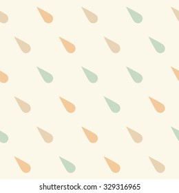 Seamless rain drop pattern. Retro stylish background. Vector illustration. Can be used for textile design, web page background, surface textures, wallpaper