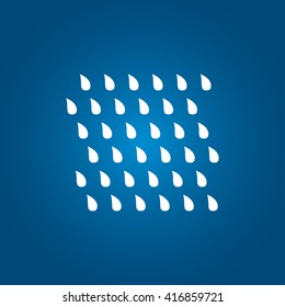 Seamless rain drop pattern vector