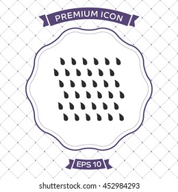 Seamless rain drop pattern vector