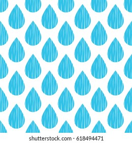 Seamless rain drops pattern background.