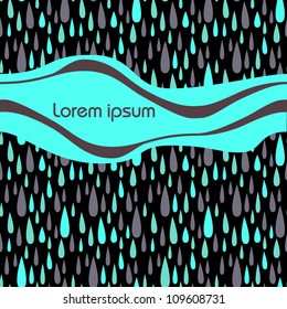 Seamless rain pattern. Stylish colorful texture. Repeating background