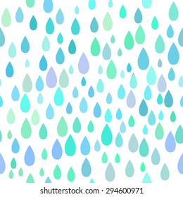 Seamless rain pattern. Vector illustration