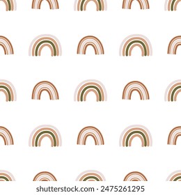 Seamless rainbow background pattern. Children's illustration. Vector illustration.