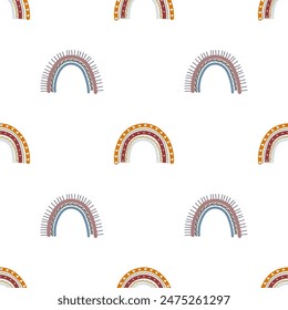 Seamless rainbow background pattern. Children's illustration. Vector illustration.