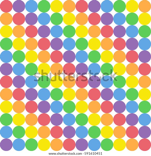 Seamless Rainbow Circle Pattern Background Vector Stock Vector (Royalty ...