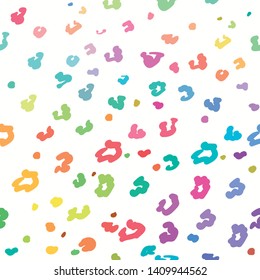 Seamless rainbow color animal pattern vector