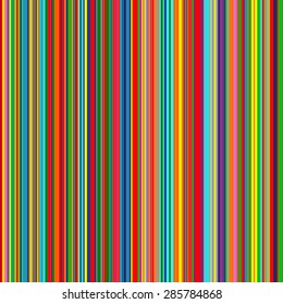 Seamless rainbow curved stripes color line art vector background 2