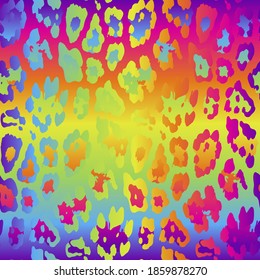 Seamless rainbow Leopard Skin Pattern for Textile Print for printed fabric design for Womenswear, underwear, activewear kidswear and menswear and Decorative Home Design, Wallpaper Print.