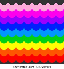 Seamless rainbow pattern, kids wavy background, colorful abstract geometric ornament