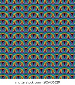 Seamless rainbow pattern tile for creative design