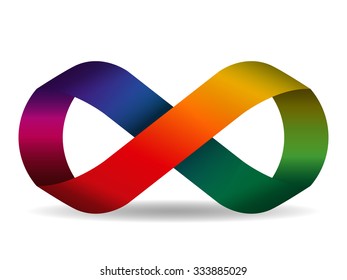 Seamless rainbow ribbon