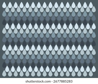 Seamless Raindrop Pattern Background in Neutral Gray Tones