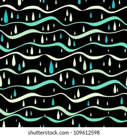 Seamless rainy pattern. Abstract stylish texture