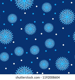 seamless random background of snowflakes vector illustration