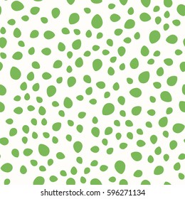 Seamless random easter eggs pattern in green color.