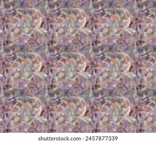 Seamless random faux digital paint stroke pattern print. High quality illustration. Procedural painting with realistic brush strokes in bright trendy colors. Abstract art for surface design and print.