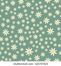 Seamless random floral pattern . Vector background .