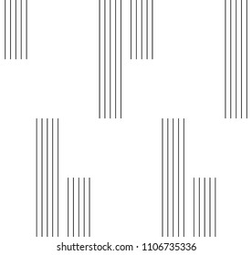 Seamless random line pattern vector. Design stripe black on white background. Design print for wallpaper, textile, fabric, background. Set 2
