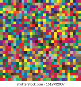 seamless random squares, mosaic tiles pixelated, pixels colorful vibrant, vivid background / pattern. blocks repeatable pattern. checker, chequered grid, mesh. tessellation, cellular tileable texture