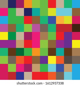 seamless random squares, mosaic tiles pixelated, pixels colorful vibrant, vivid background / pattern. blocks repeatable pattern. checker, chequered grid, mesh. tessellation, cellular tileable texture