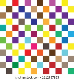 seamless random squares, mosaic tiles pixelated, pixels colorful vibrant, vivid background / pattern. blocks repeatable pattern. checker, chequered grid, mesh. tessellation, cellular tileable texture
