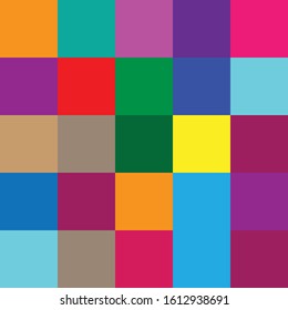 seamless random squares, mosaic tiles pixelated, pixels colorful vibrant, vivid background / pattern. blocks repeatable pattern. checker, chequered grid, mesh. tessellation, cellular tileable texture