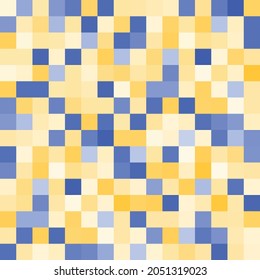 Seamless random squares, mosaic tiles pixelated, pixels colorful vibrant, vivid background pattern. blocks repeatable checker. tileable texture