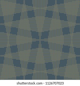 Seamless random stripe pattern vector. Design lines horizontal and vertical lines opacity yellow on turquoise background. Design print for textile, fabric, wallpaper, background. Set 5