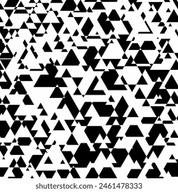 SEAMLESS RANDOM TRIANGLE GEOMETRIC VECTOR PATTERN BLACK AND WHITE BACKGROUND WALLPAPER HIGH DEFINITION 2K 4K 