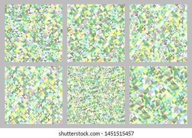 Seamless random triangle pattern background design set - abstract vector graphic with triangles