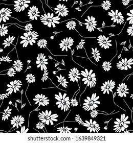 Seamless rapport with flowers for textile projects.