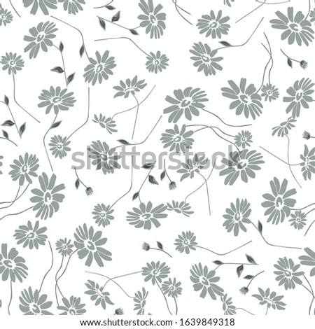 Seamless rapport with flowers for textile projects.
