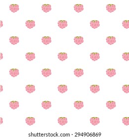 Seamless raspberry pattern