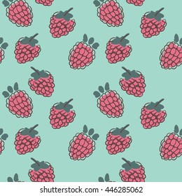 seamless raspberry pattern