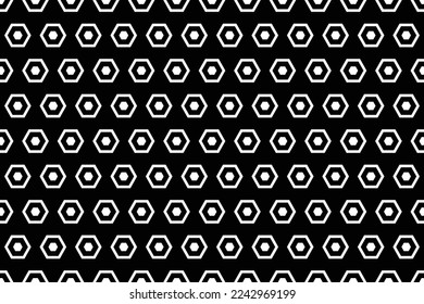 Seamless raster geometrical pattern. Endless background with hand drawn ornamental hexagons. Graphic illustration with ethnic motifs. repeat Template for cover, fabric, wrapping. Vector illustration