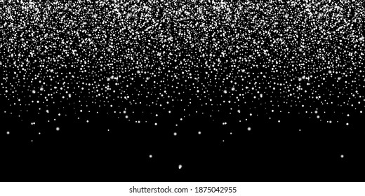 Seamless realistic falling Snow Isolated on transparent background - stock vector illustration