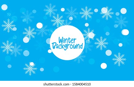 	
Seamless realistic falling snow or snowflakes. Isolated with blue cloud background 