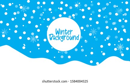 	
Seamless realistic falling snow or snowflakes. Isolated with blue cloud background 