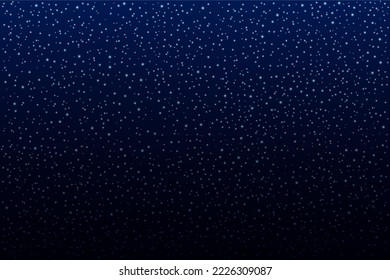 Seamless realistic falling snow or snowflakes. Insulated on a blue background