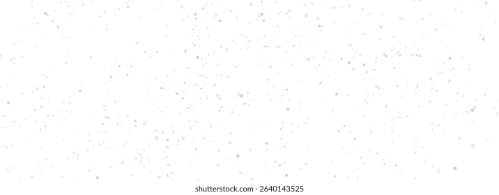 Seamless realistic falling snow or snowflakes pattern isolated on transparent background. Vector Christmas border.	