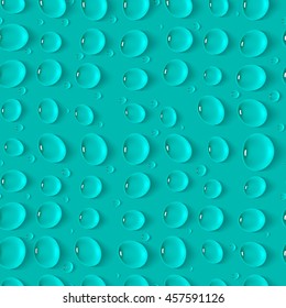 Seamless realistic pattern with drops