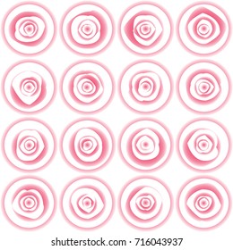 Seamless Realistic Rose Pattern in Pink Color