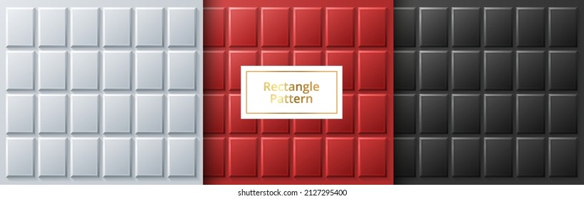 Seamless rectangle 3d pattern vector for business corporate background