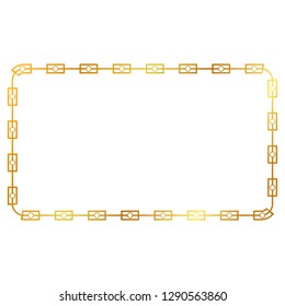 Seamless Rectangle Golden Square Frame for Certificate, Placard Go Xi Fat Cai, Imlek Moment or other China Related