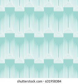 Seamless rectangles with stripes pattern. Abstract monochrome background. Vector regular texture.Blue and white